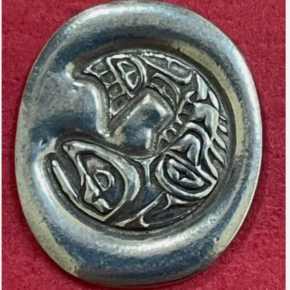 Pocket Spirit Coin Salmon Determination by Haisla Heiltsuk artist Mervin Windsor